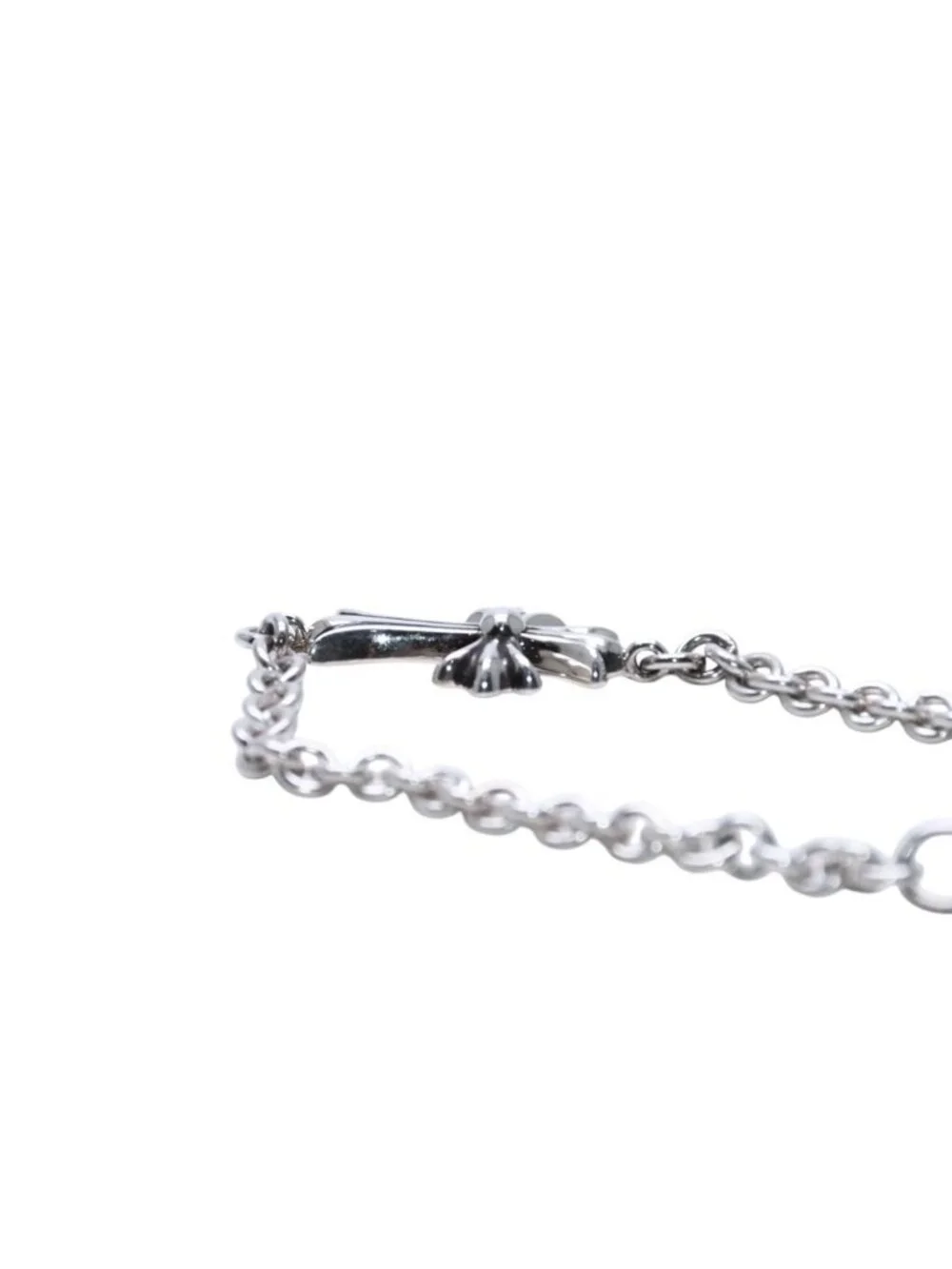 Chrome Hearts Tiny CH Cross Chain Bracelet 925 Sterling Silver NE